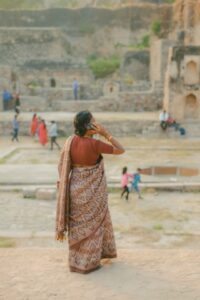 woman in india on cell phone