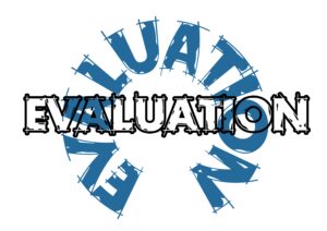 the word "Evaluation" used twice in a design