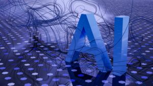 computer-generated image with the letters A I